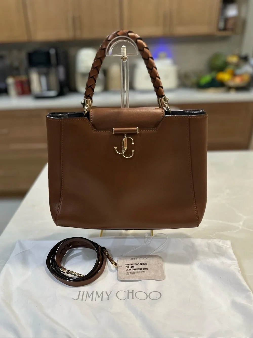 JIMMY CHOO VARENNE TOP HANDLE 2-WAY BAG